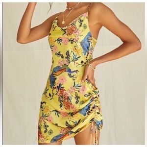 Forever 21 Yellow Satin Dress